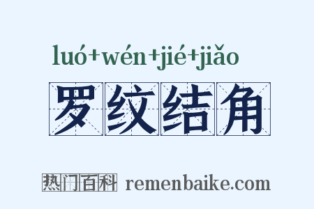 罗纹结角是什么意思的图片